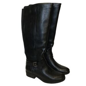 Baretraps Yvonna2 Wide Calf Knee High Boots 7.5 Black NWT Tall Equestrian